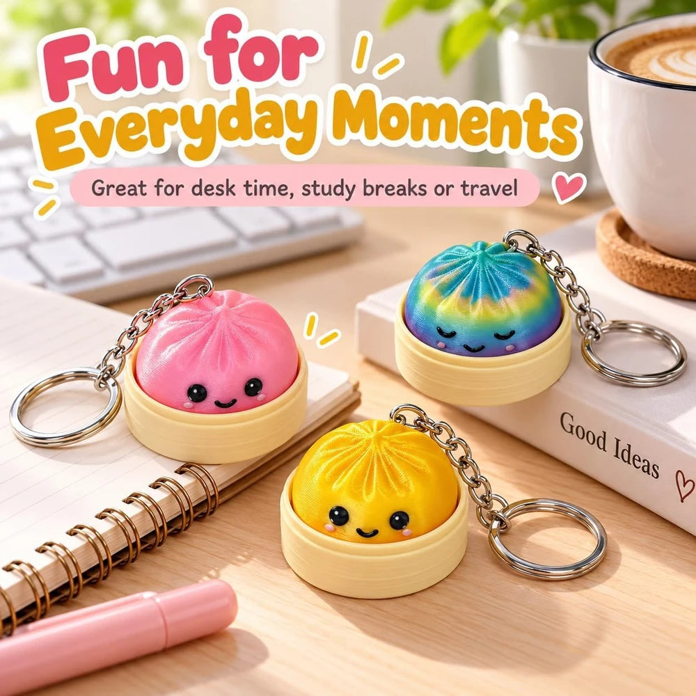 Dumpling Clicker Keychain Pack